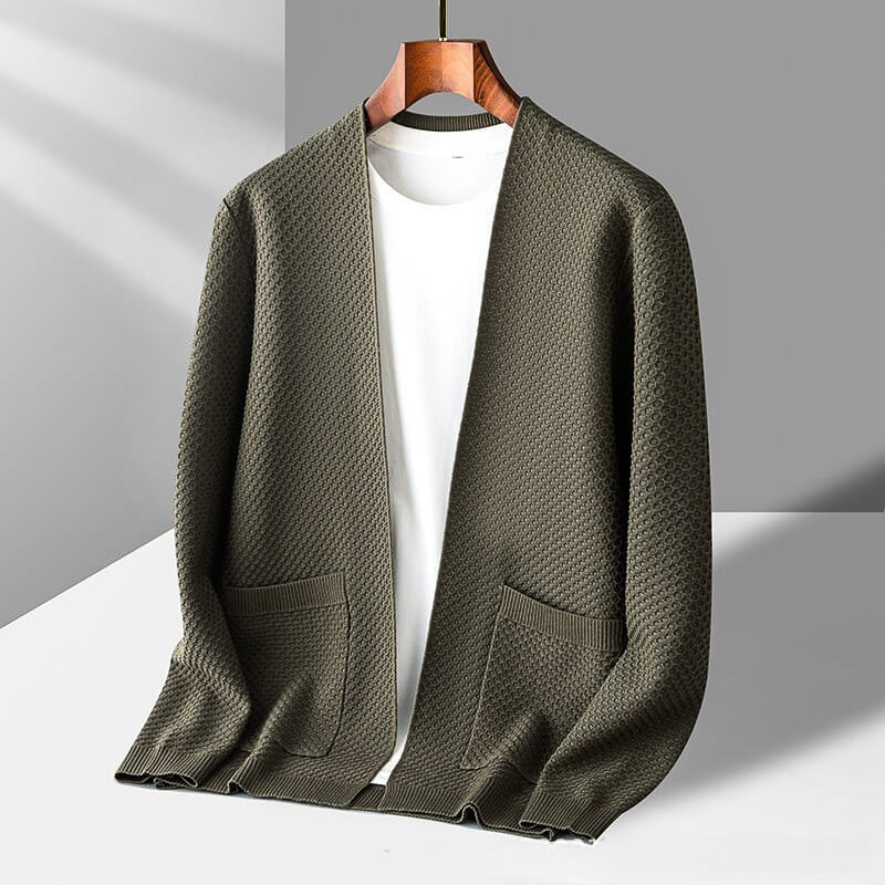 Alberto Confortevole Honeycomb Knit Cardigan - Image 3