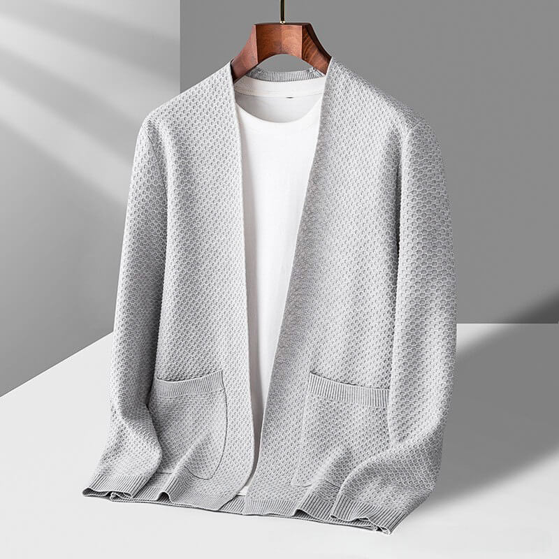 Alberto Confortevole Honeycomb Knit Cardigan - Image 4