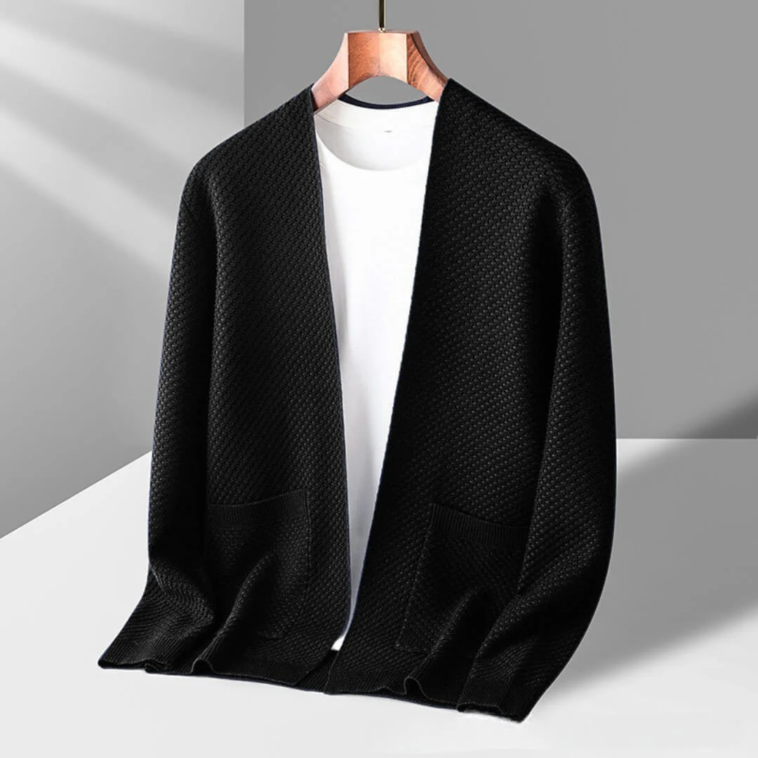Alberto Confortevole Honeycomb Knit Cardigan - Image 5