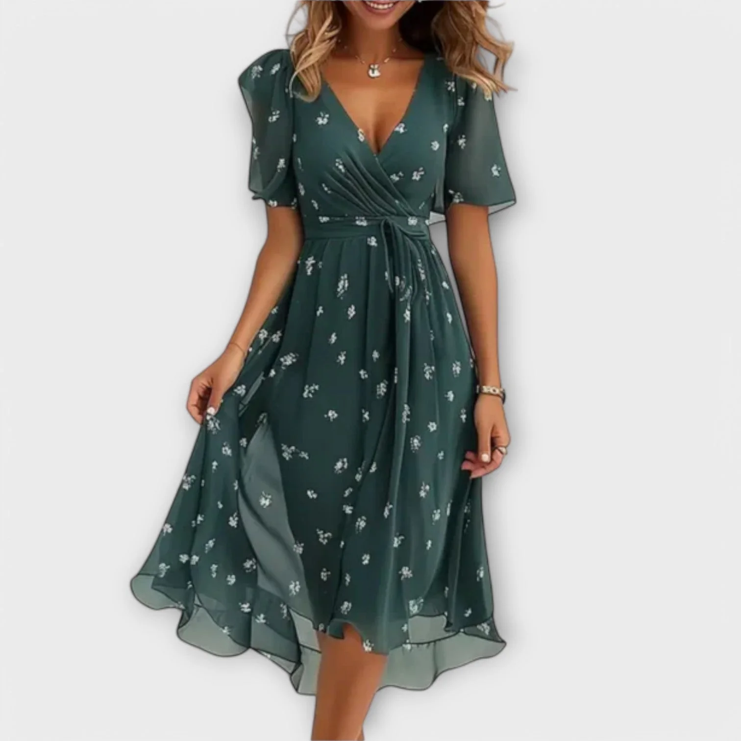 Annegret | Effortless Casual V-Neck Dress