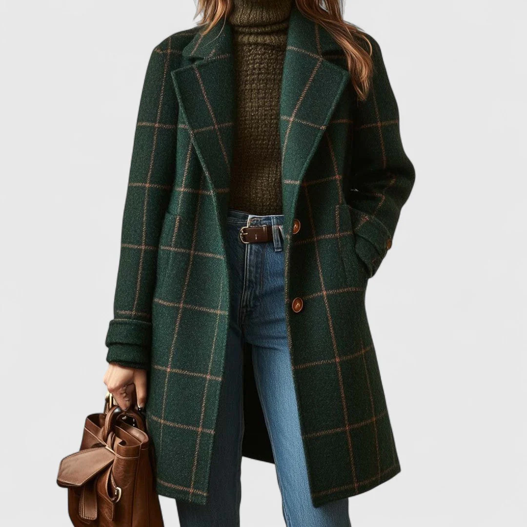 Fiona – Timeless Checkered Coat - Image 4