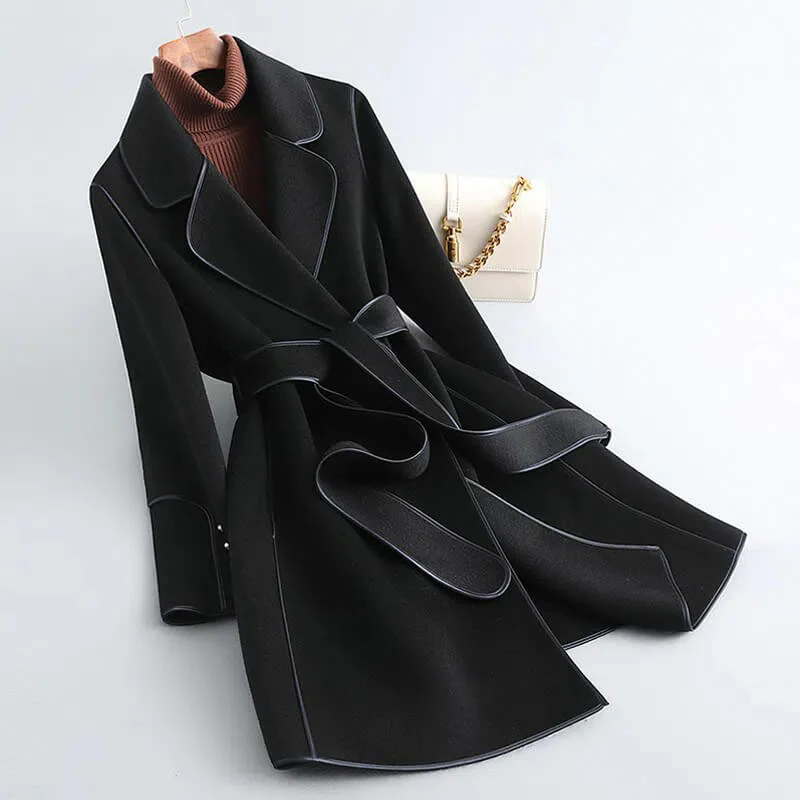 Virgin Aria pure wool trench coat for elegant style - Image 4