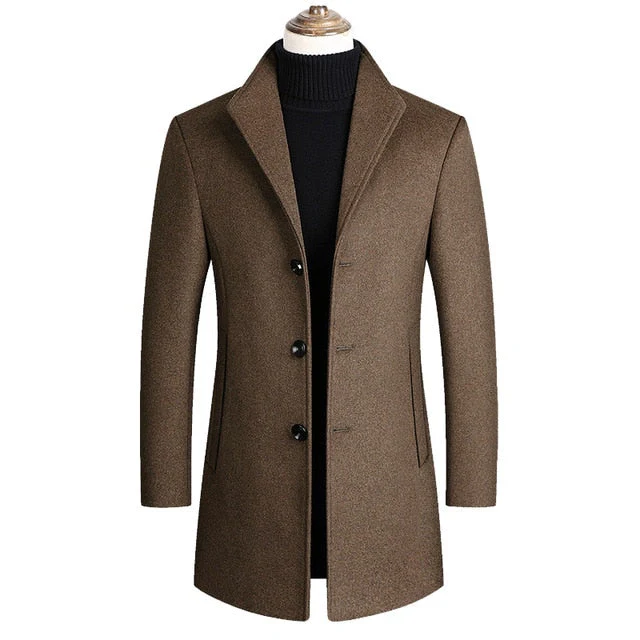 Aurelio | Long Winter Coat with Elegant Style - Image 2