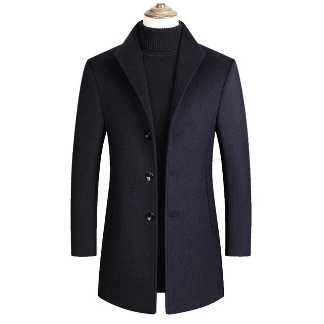 Aurelio | Long Winter Coat with Elegant Style - Image 3