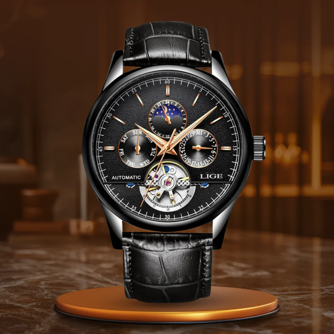 Luxury Automatic Tourbillon Watch with Precise Mechanism - Image 5