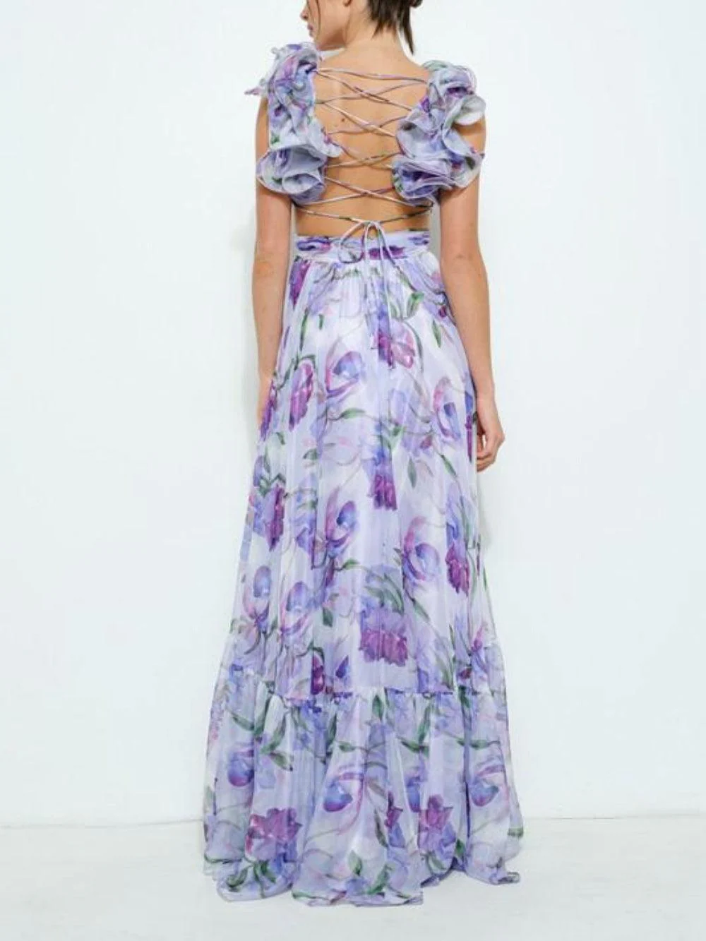 Long patterned ankle-length dress - Image 6
