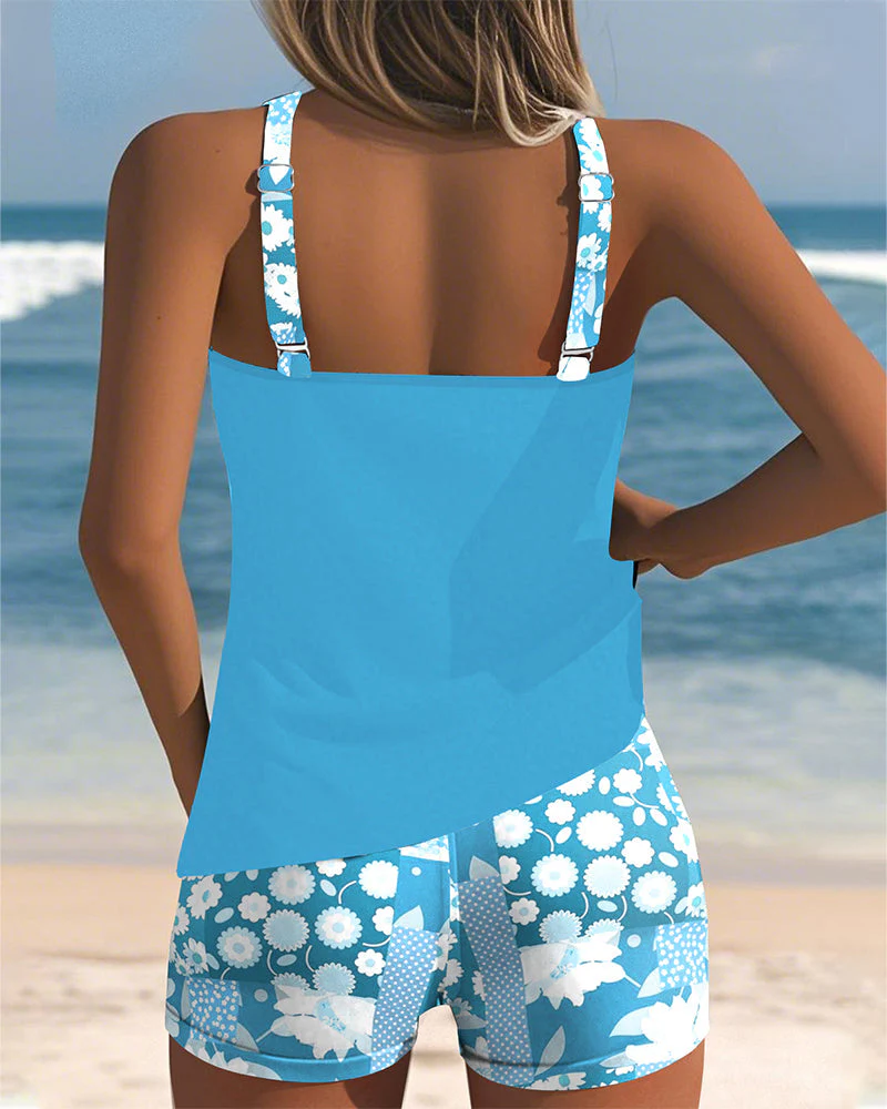 Colette | Tank Top Swimsuit & Printed Boxer Shorts Set - Image 10