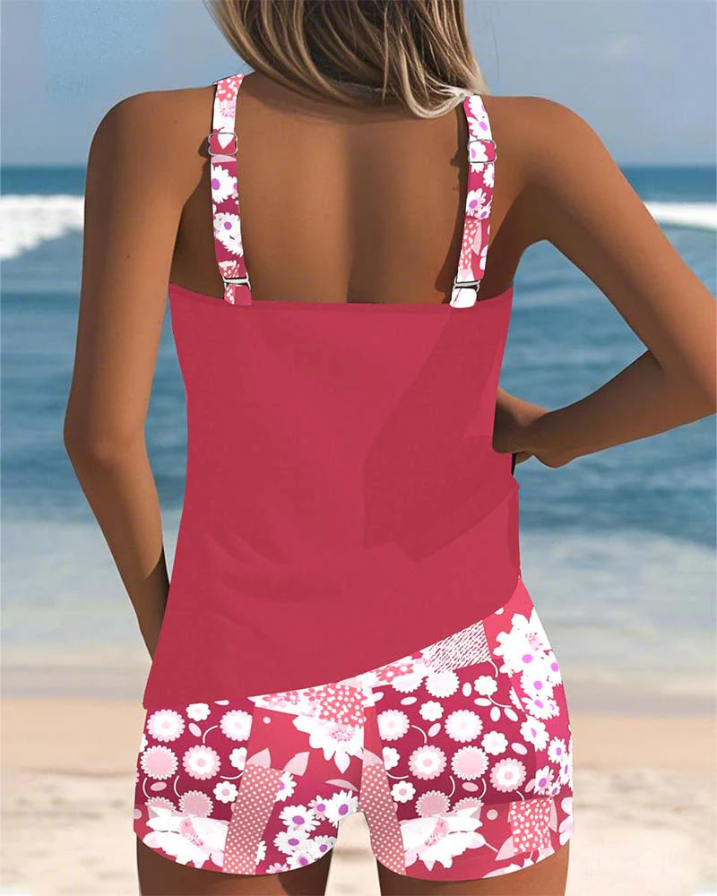 Colette | Tank Top Swimsuit & Printed Boxer Shorts Set - Image 15