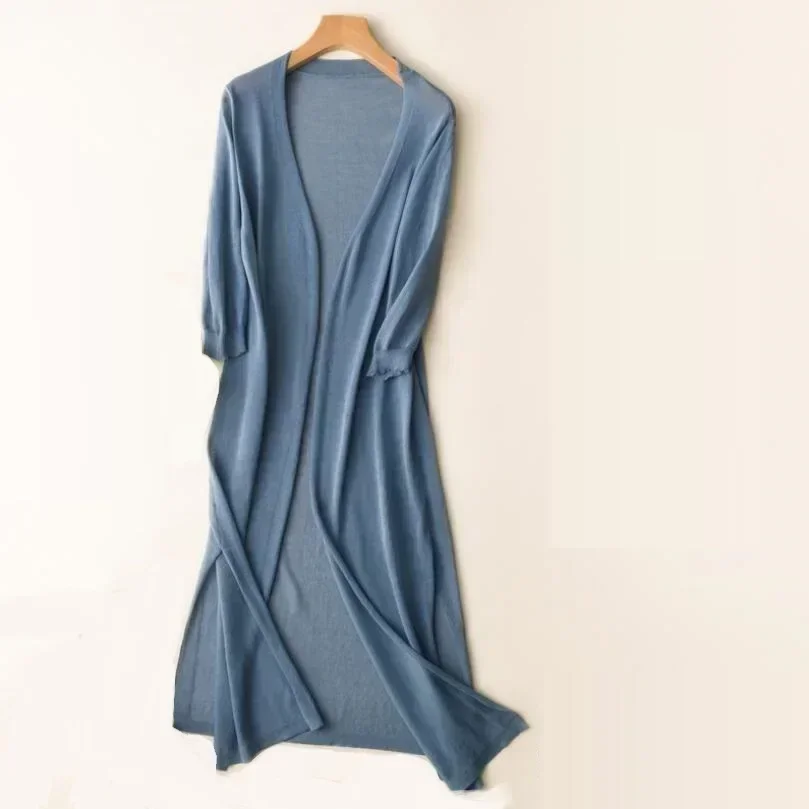 Elda Lightweight Long Cardigan for Women – Open-Front Sweater with Soft, All-Season Layering - Image 5