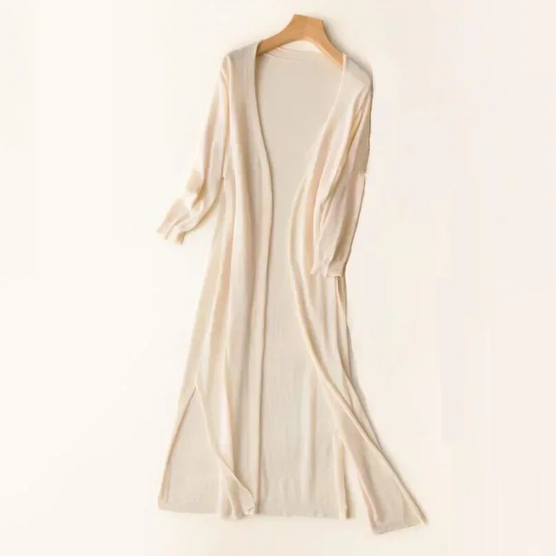 Elda Lightweight Long Cardigan for Women – Open-Front Sweater with Soft, All-Season Layering - Image 7