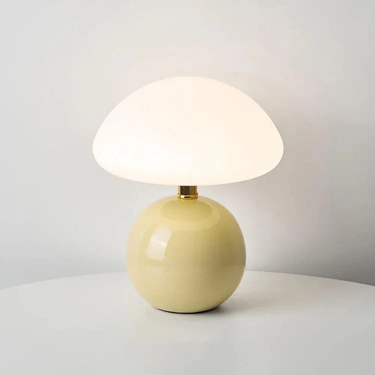 Elegant French Cream Mushroom Lamp for Stylish Lighting - Image 2