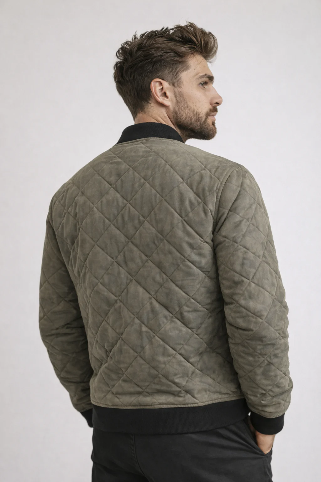 Men's 3D Print Zip-Up Jacket with Sherpa Lining - Image 2