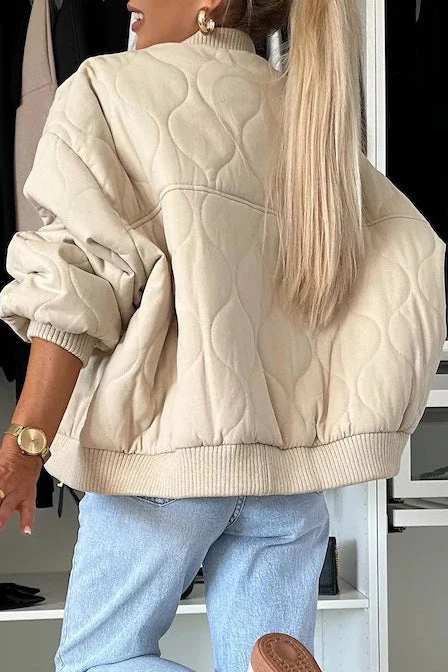 Casual Solid Color Button-Front Padded Coat for Cozy Comfort - Image 6