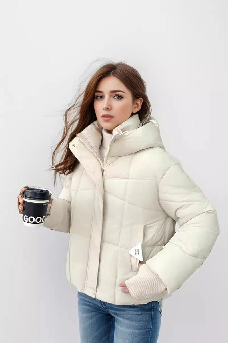 Short Puffer Down Coat - Lightweight and Warm Essential for Cold Weather - Image 14
