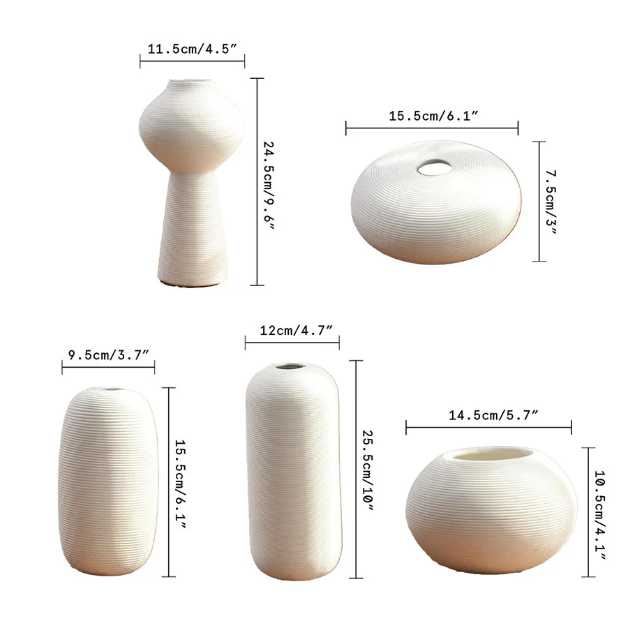 Handmade Ceramic Vase Blanche - Image 8