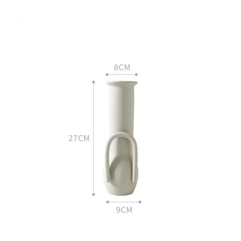 Handmade White Ceramic Vase - Image 13
