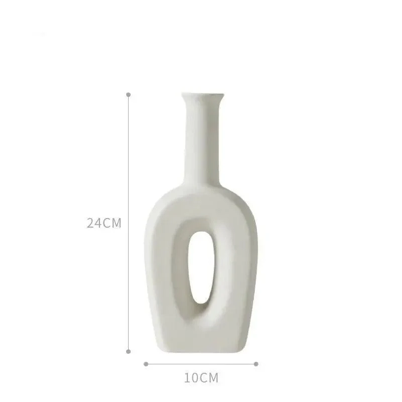 Handmade White Ceramic Vase - Image 14