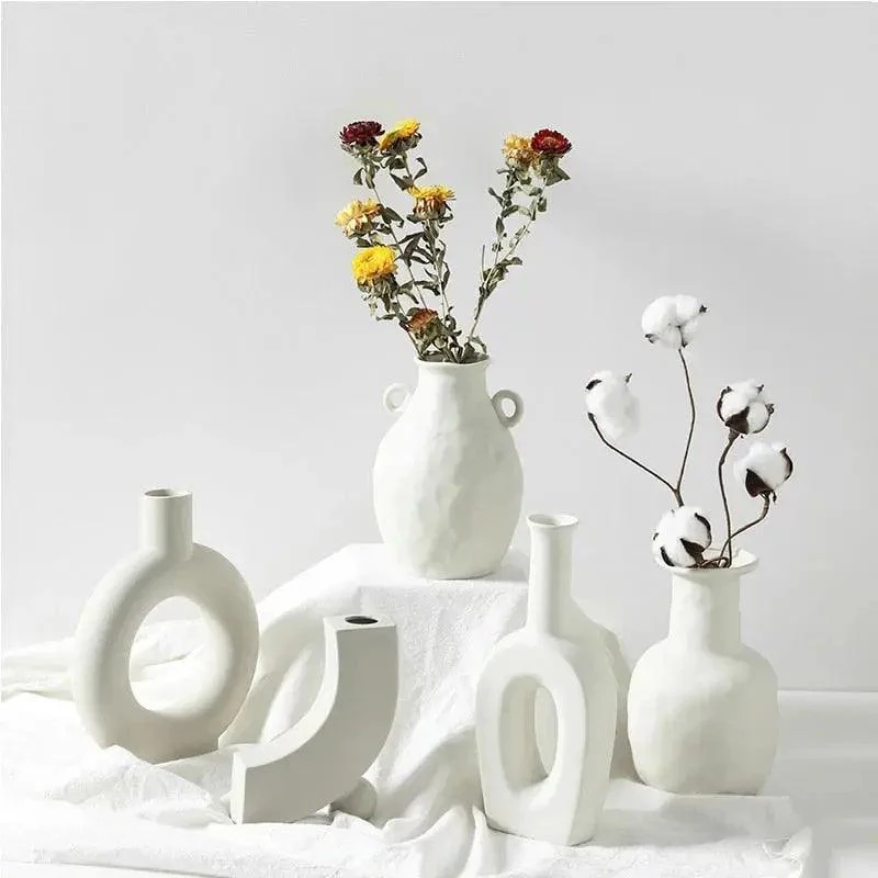 Handmade White Ceramic Vase - Image 26