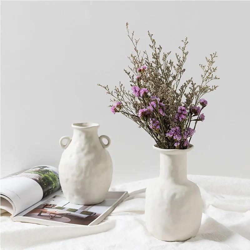 Handmade White Ceramic Vase - Image 3