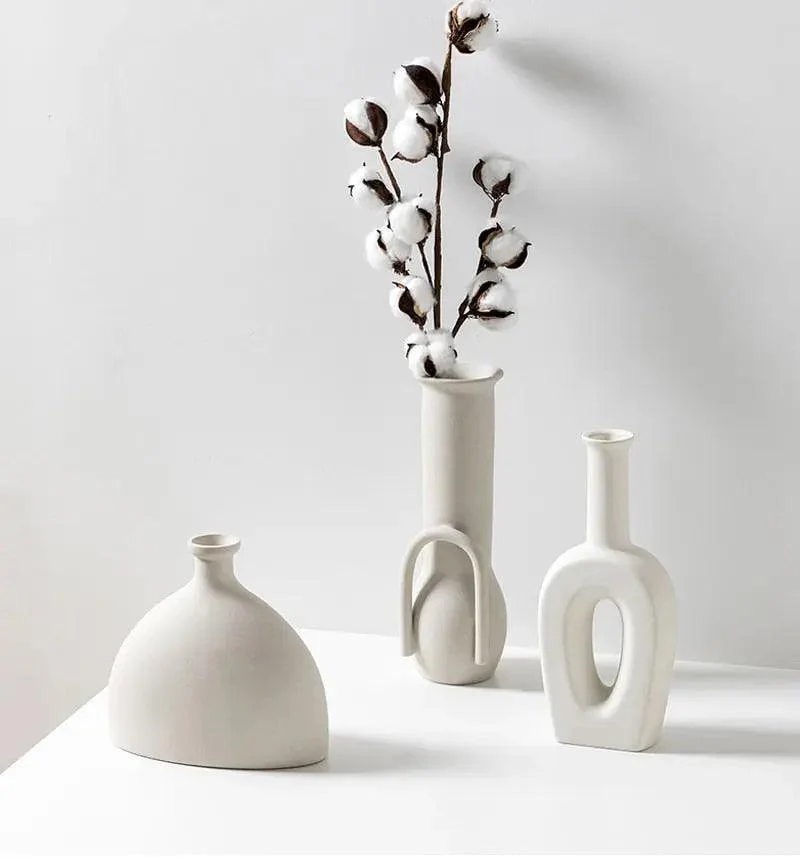 Handmade White Ceramic Vase - Image 5
