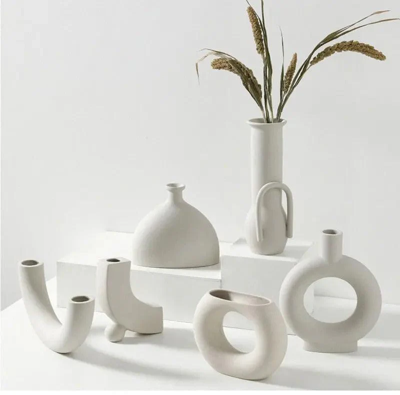 Handmade White Ceramic Vase - Image 6