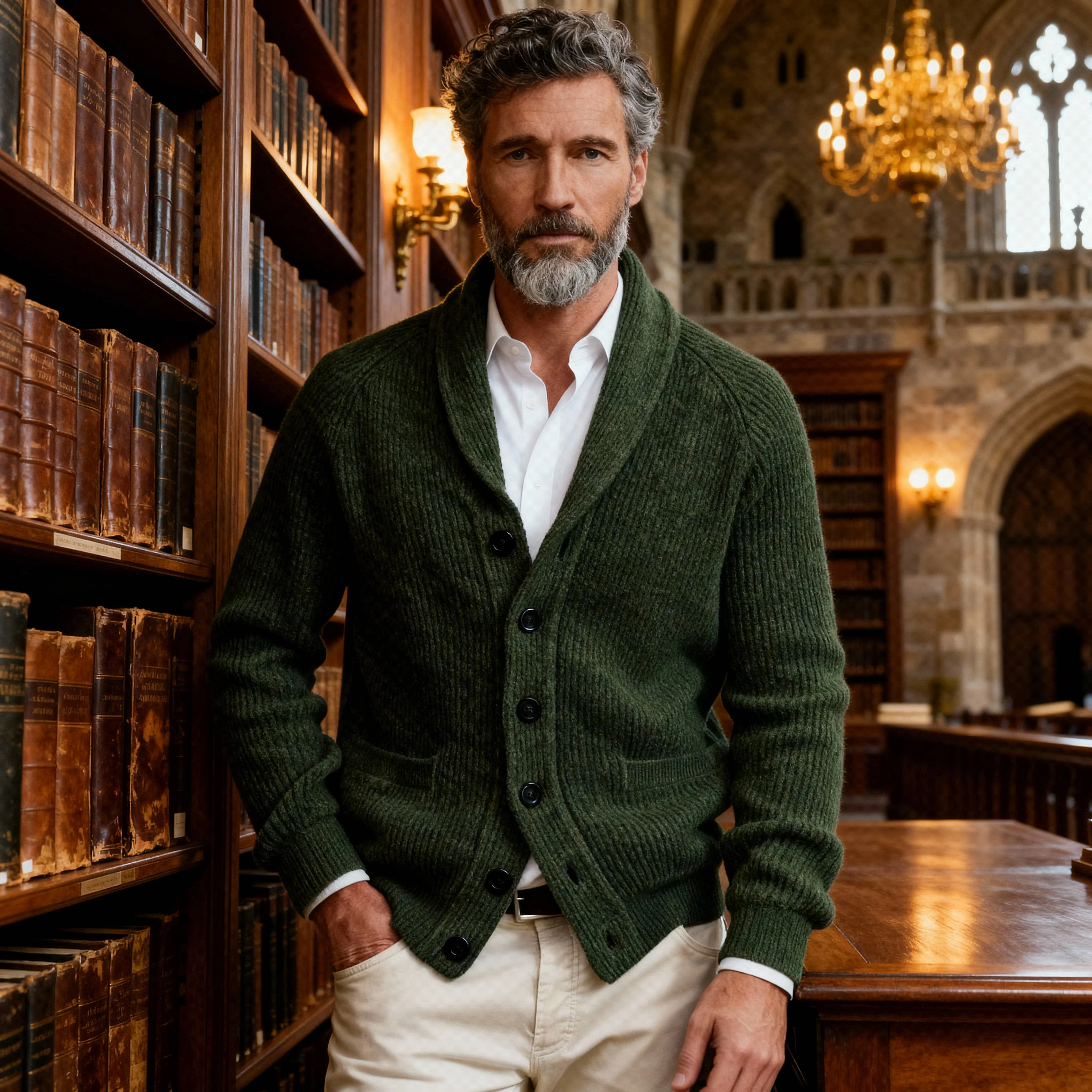Henry Men's Cozy Cardigan Sweater - Classic Knit - Image 11