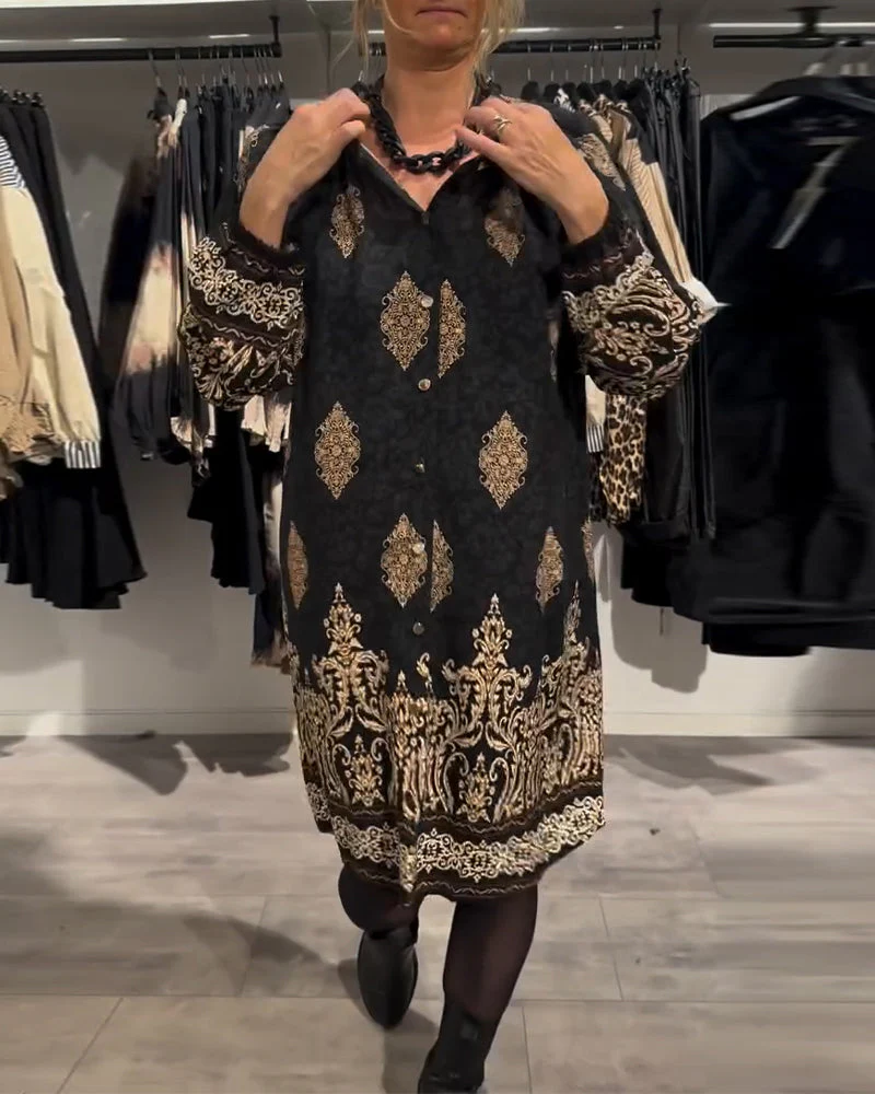 Ilse | Vintage-Inspired Dress with Button-Front Placket