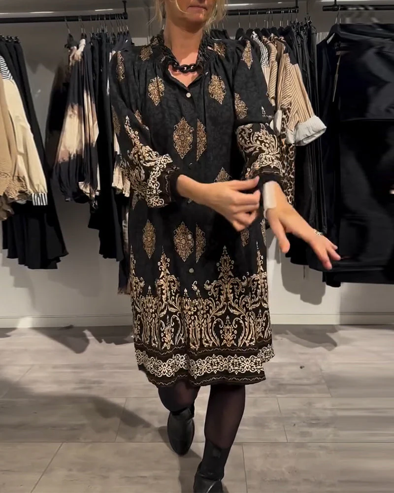 Ilse | Vintage-Inspired Dress with Button-Front Placket - Image 8