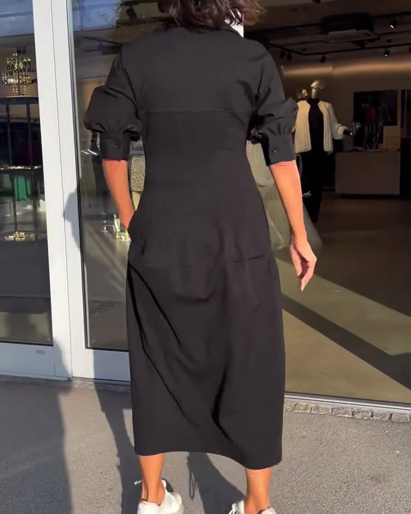 Karolin | Elegant & Comfortable Long Dress - Image 4