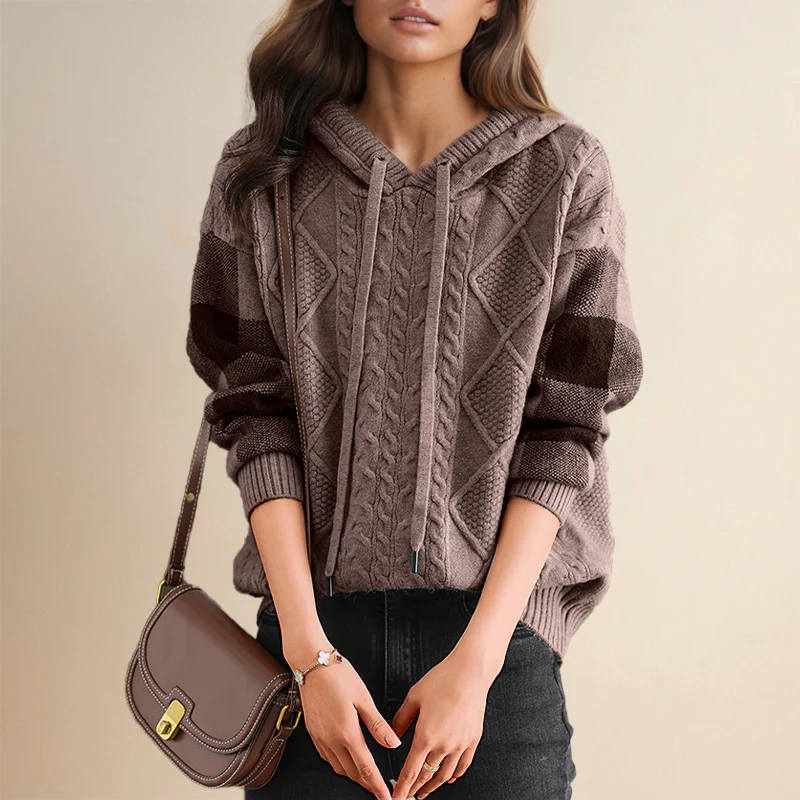 Leonie Jacquard Hooded Pull - Comfort and Sophisticated Style