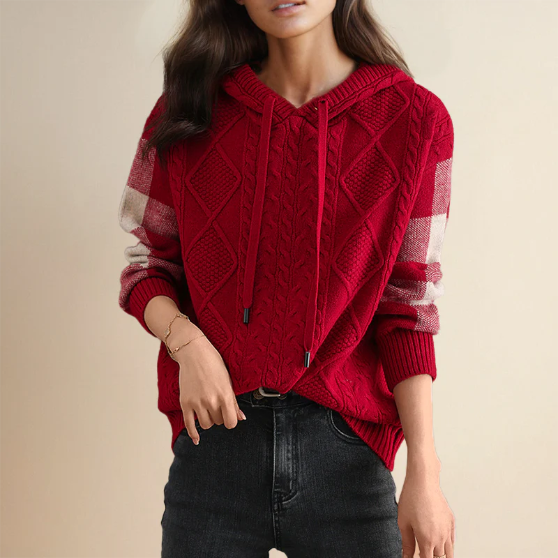 Leonie Jacquard Hooded Pull - Comfort and Sophisticated Style - Image 3