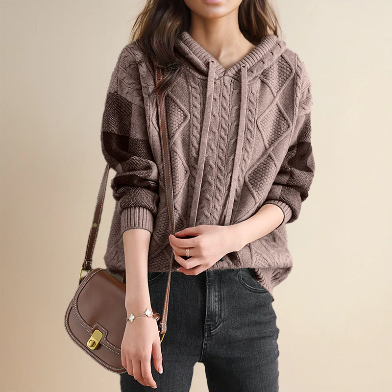 Leonie Jacquard Hooded Pull - Comfort and Sophisticated Style - Image 5