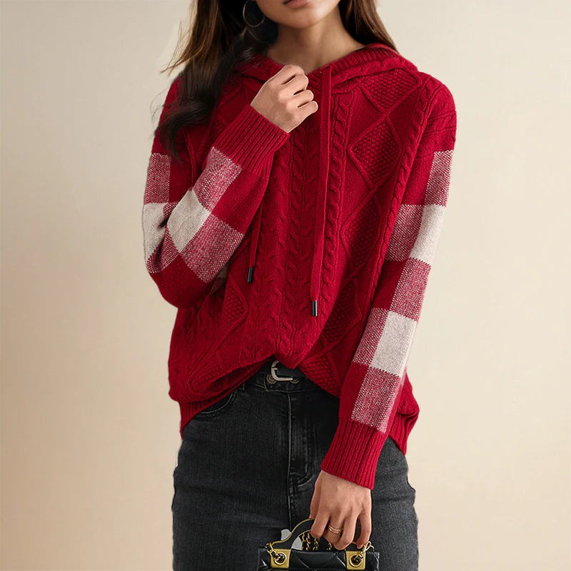 Leonie Jacquard Hooded Pull - Comfort and Sophisticated Style - Image 6
