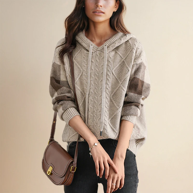 Leonie Jacquard Hooded Pull - Comfort and Sophisticated Style - Image 7