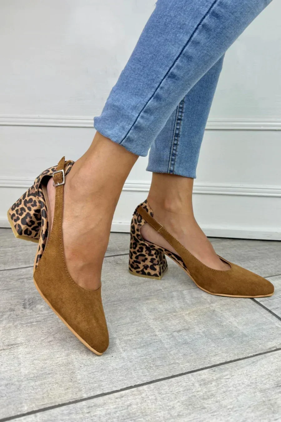 Leopard-Print Slingback Heels - Image 2