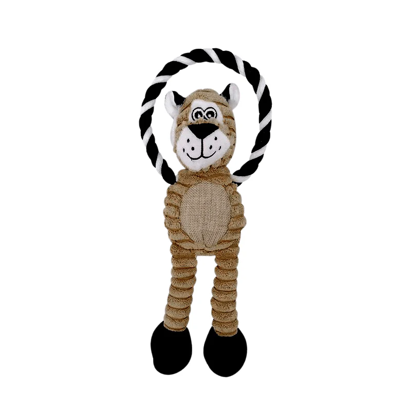 Luxe Plush Corduroy Dog Toy with Squeaker for Extra Fun - Image 3