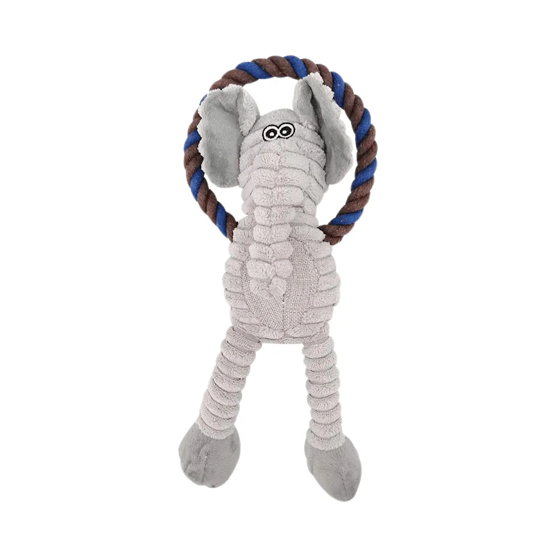 Luxe Plush Corduroy Dog Toy with Squeaker for Extra Fun - Image 4