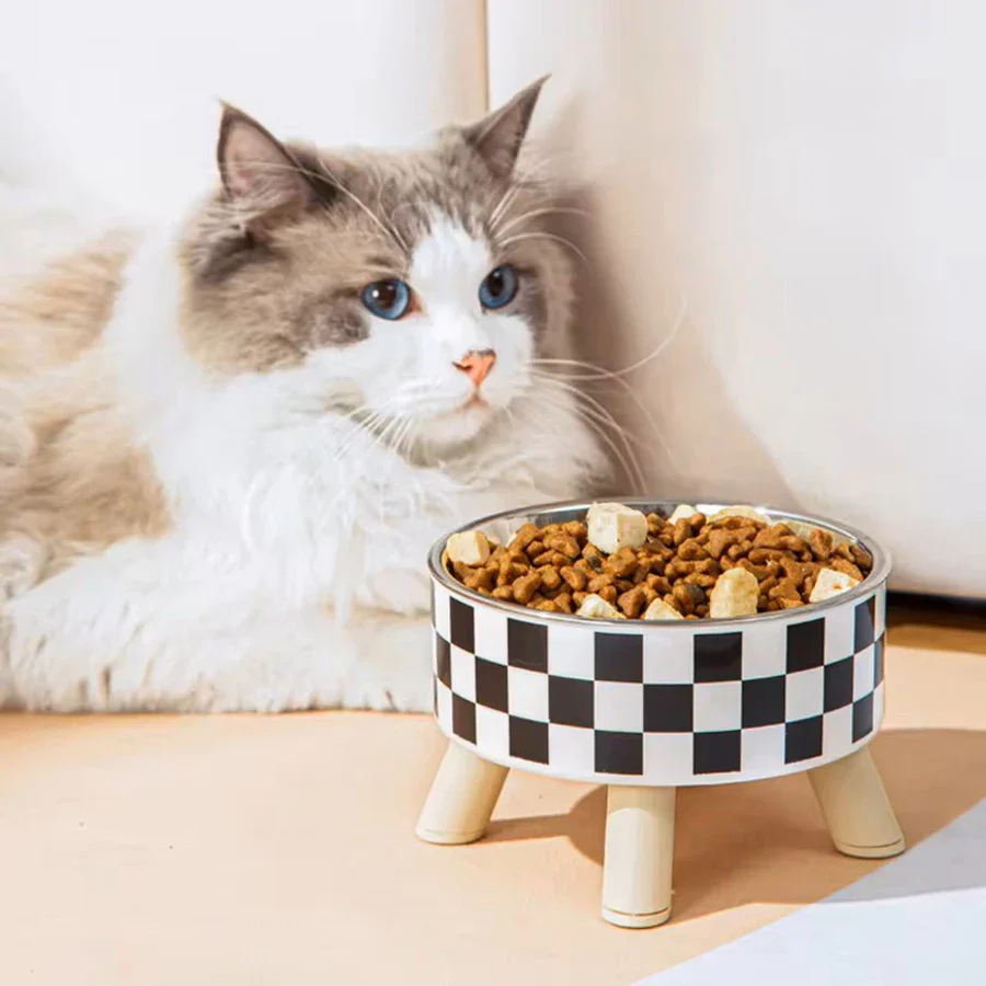 Luxury Neck Safety Food and Water Bowl with Elevated Stand for Cats and Dogs - Image 3