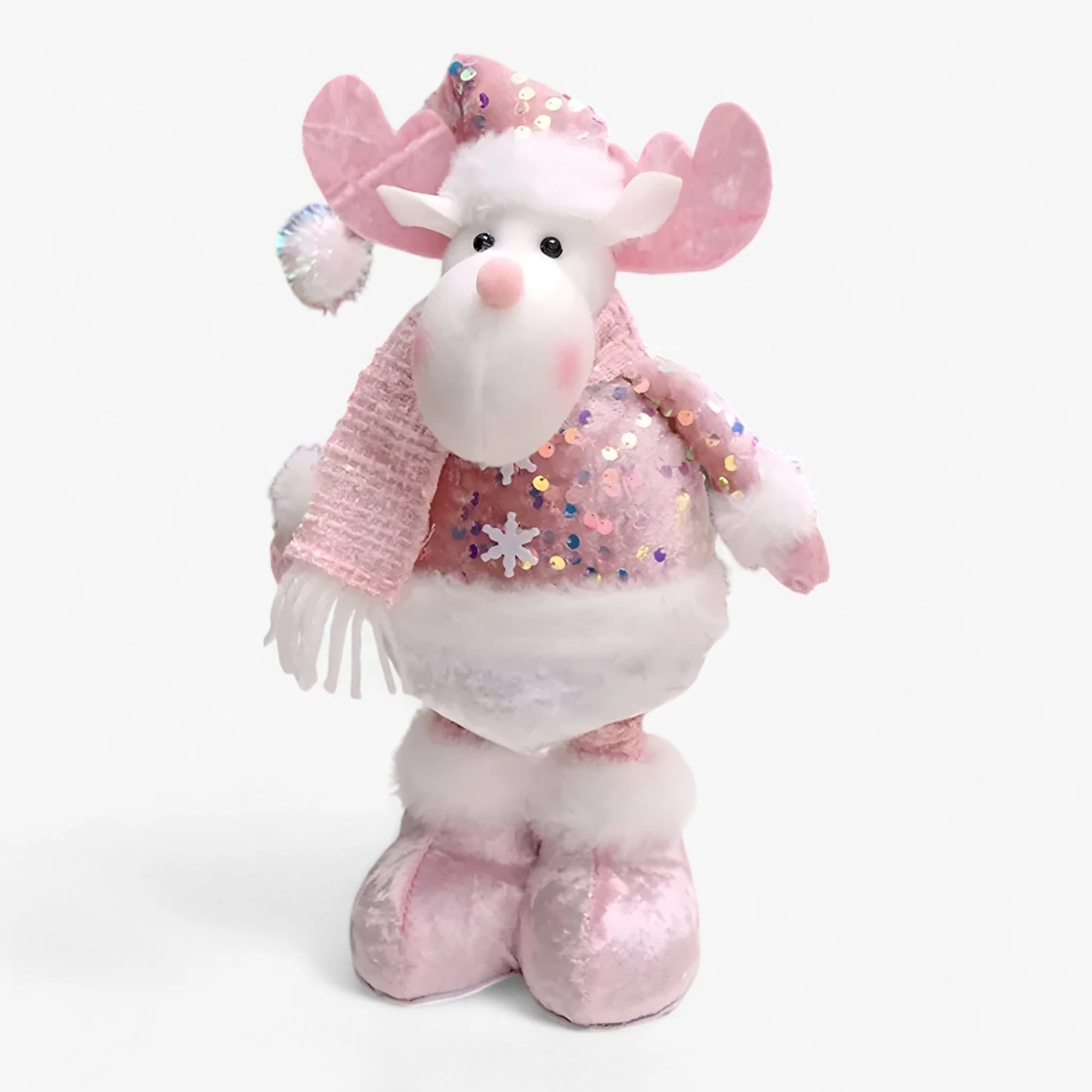 Magisk Winter Atmosphere | Christmas Decoration with Snowman in Old Pink – Add Charm and Coziness to Your Home