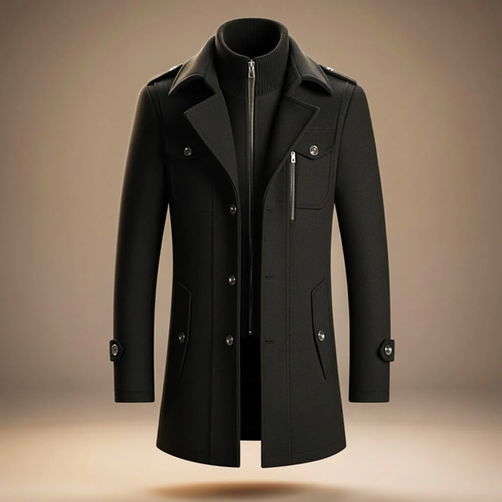 Marco Legacy Elegant Virgin Wool Coat - Image 6