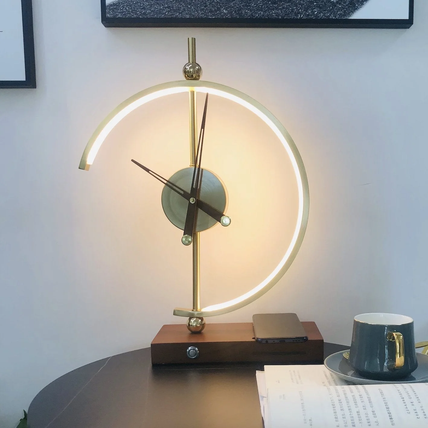 Nagoyalight™ | Elegant LED Lamp with Built-in Clock and Charging Station - Image 7