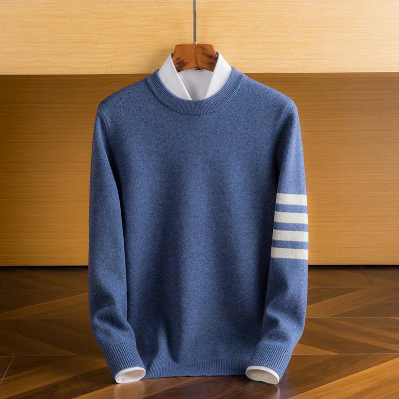 Quentin - Stylish Fine Knit Sweater with Timeless Classic Round Neck - Image 5