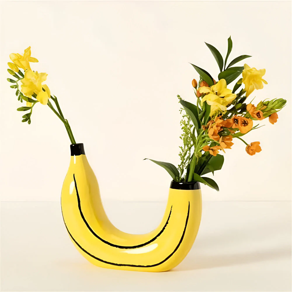 Seralith - Unique Modern Decorative Banana-Shaped Vase for Stylish Interiors - Image 2