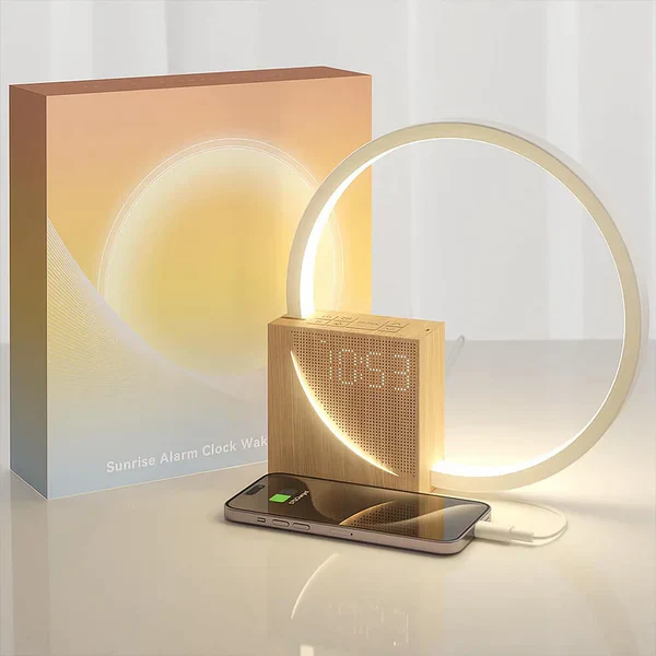 Touch-sensitive bedside alarm clock with integrated light function - Image 2