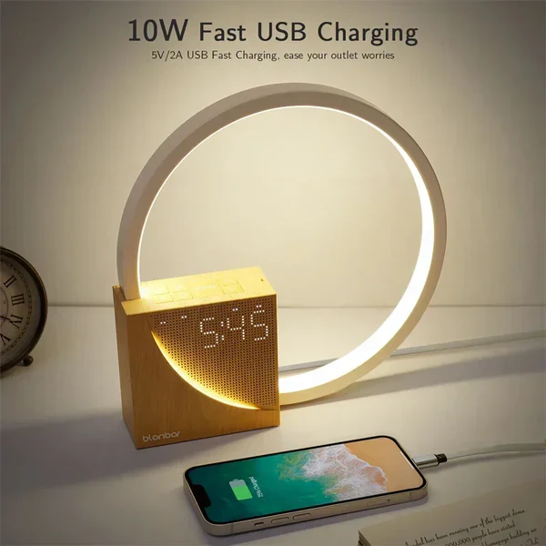 Touch-sensitive bedside alarm clock with integrated light function - Image 3