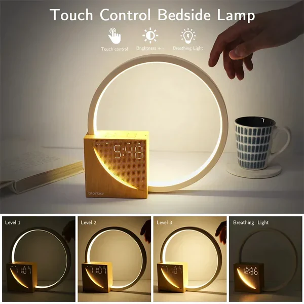 Touch-sensitive bedside alarm clock with integrated light function - Image 4