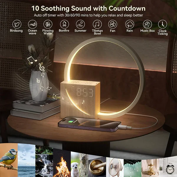 Touch-sensitive bedside alarm clock with integrated light function - Image 6