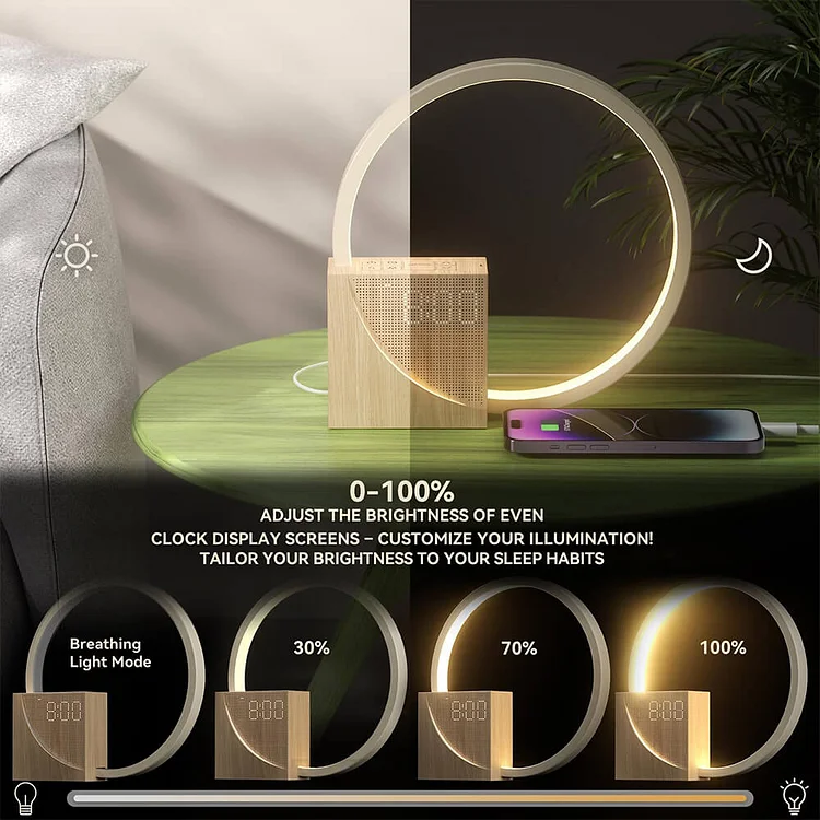 Touch-sensitive bedside alarm clock with integrated light function - Image 7