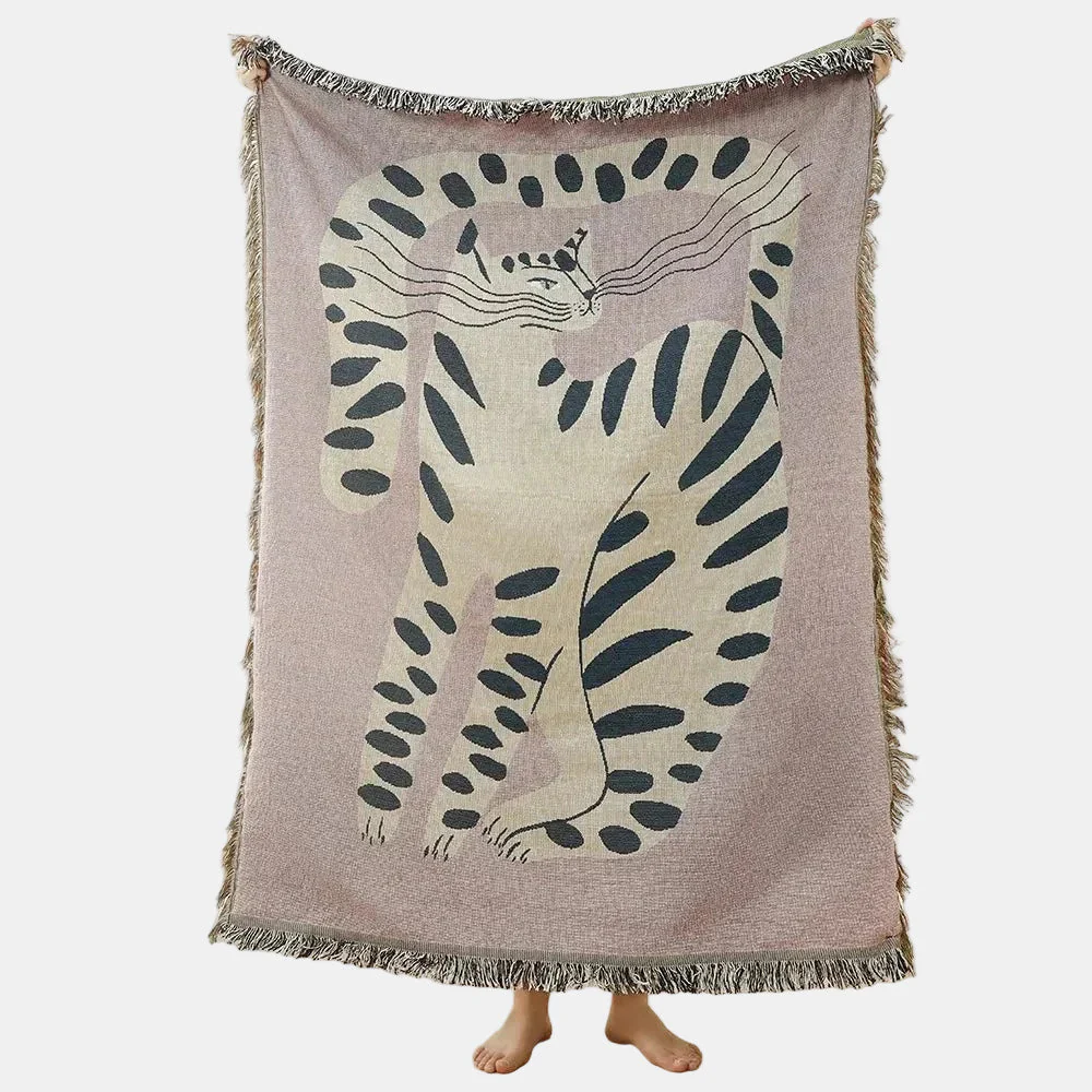 Trendy Woven Wall Tapestry Throw – Modern Home Decor and Stylish Interior Accent