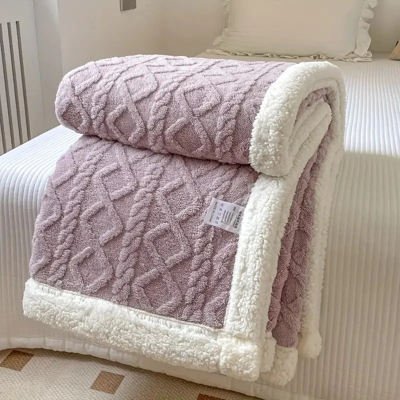 Ultra Soft Fluffy Sherpa Fleece Blanket - Warm and Comfortable Throw for Indoor and Outdoor Relaxation - Image 11